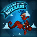 Cartoon Flying Wizards