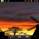 Windmill Sunset LWP
